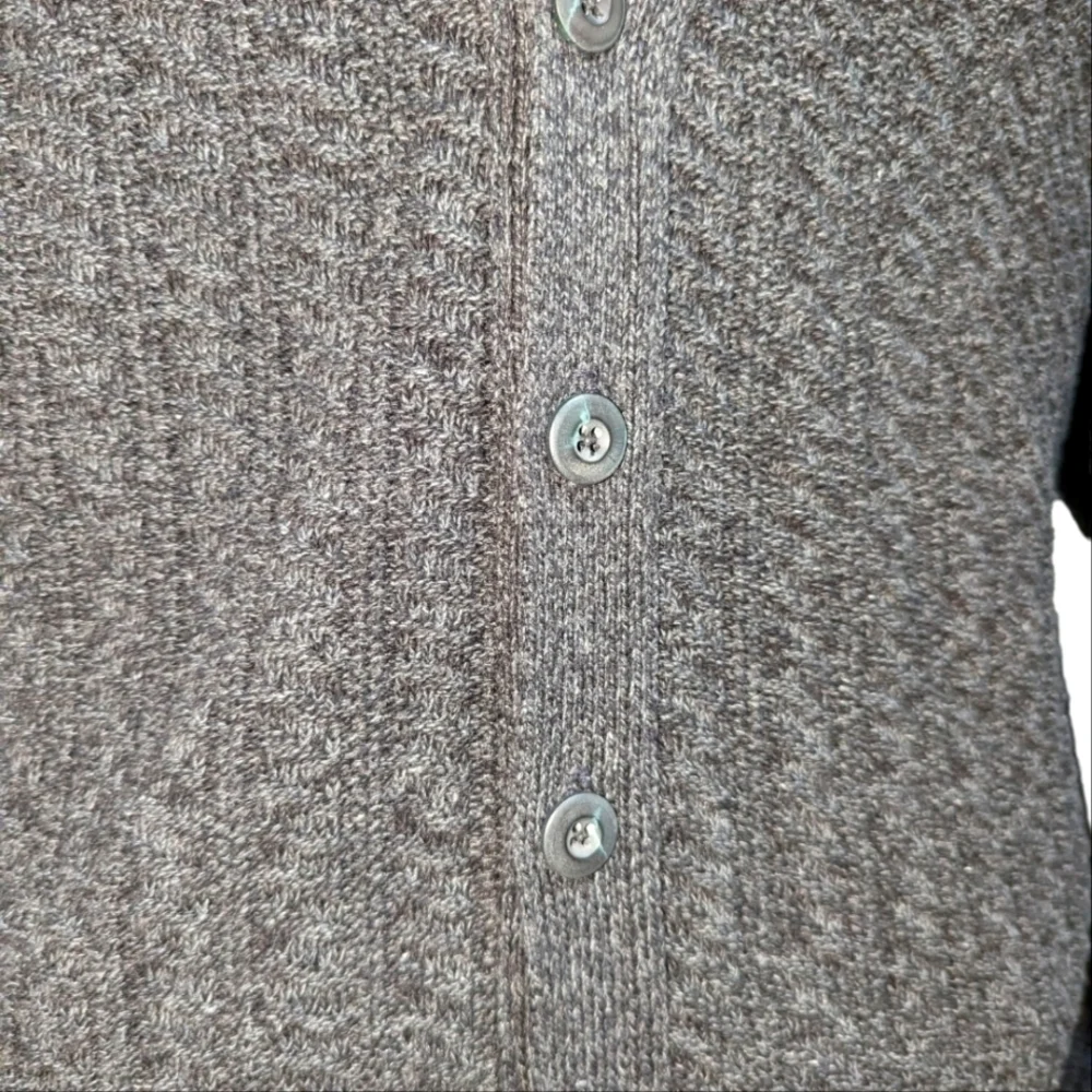 NWT...David Taylor Charcoal Gray Cable Knit Cardigan Sweater...Size Medium